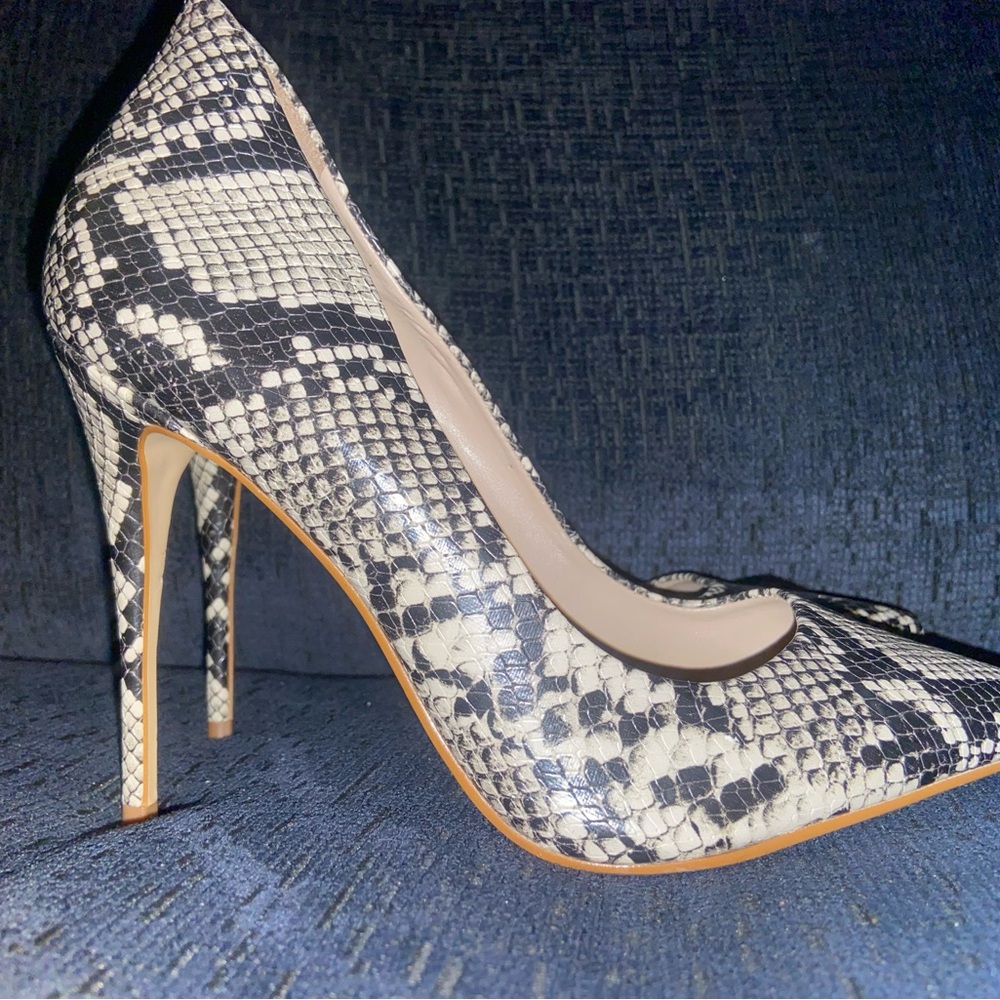 Aldo Black and White Stiletto Heels